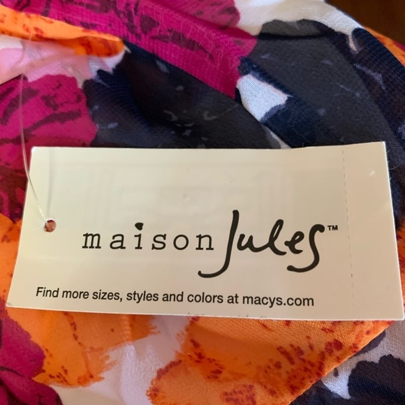 Maison Jules Bright Floral Sleeveless Dresd XXS - Picture 10 of 11